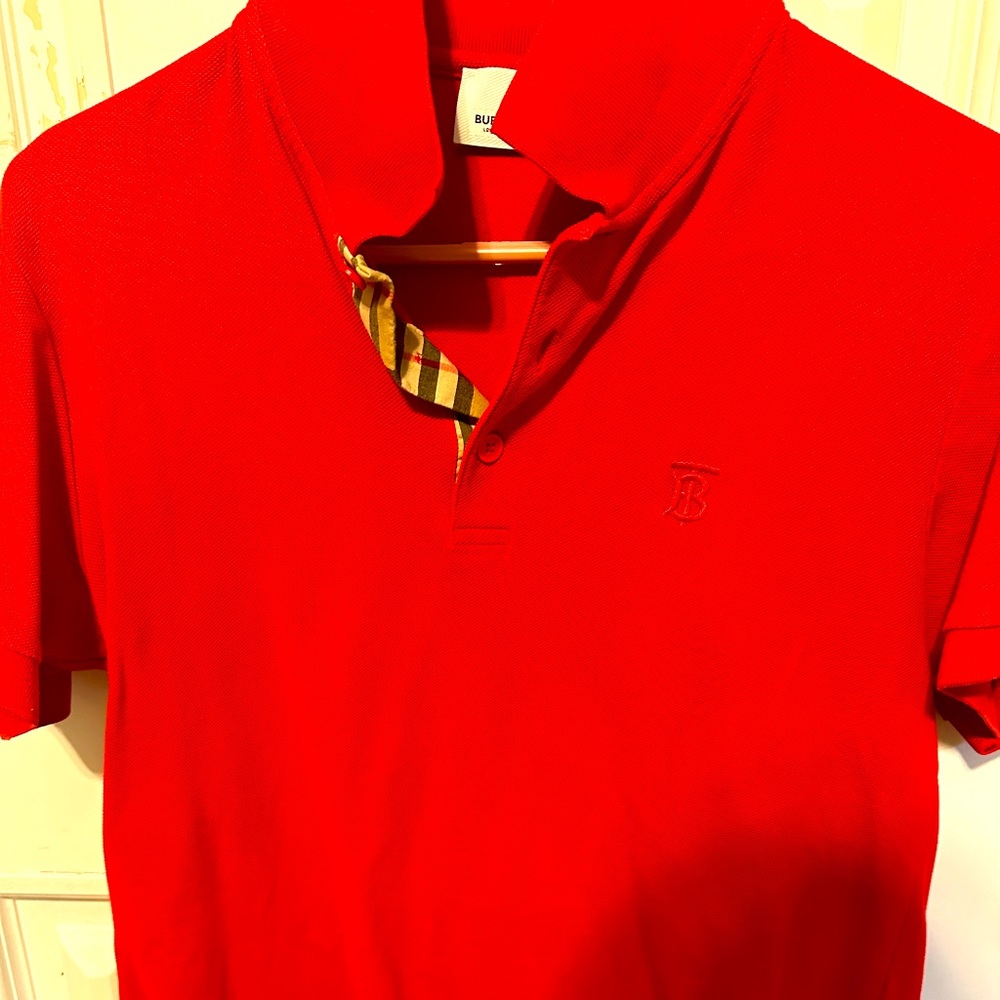 Burberry
Men's Eddie TB-Logo Polo Shirt Red Small